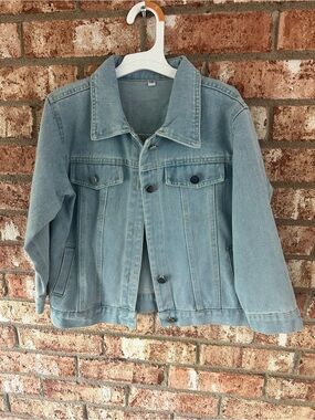 Light Blue Kids Denim Jacket - Size 6/7 Made for a “Charlie” Personalized
